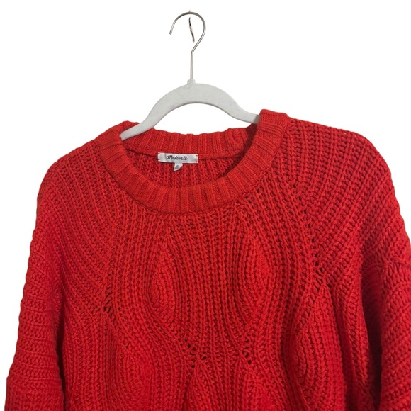 Madewell Red Wool Alpaca Blend Pullover Sweater XL - Picture 4 of 7